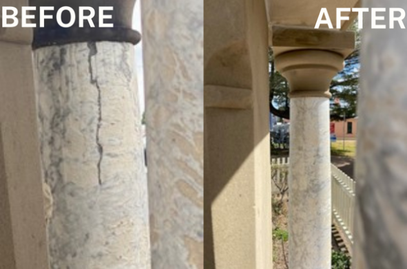 Before After marble column
